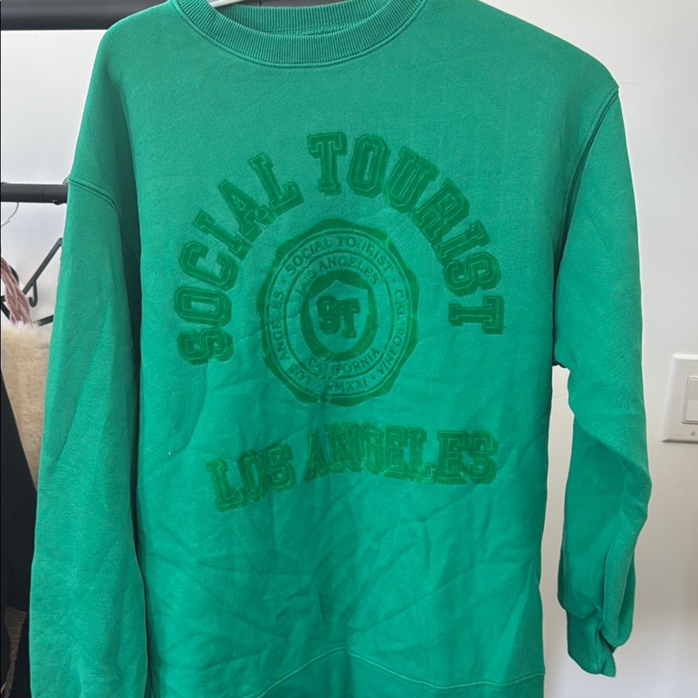 Social Tourist Kids Green Sweatshirt